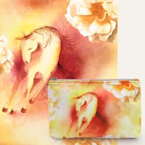 Kosmetyczka "Dzika dusza" brzoskwiniowy tył, beżowy zamek