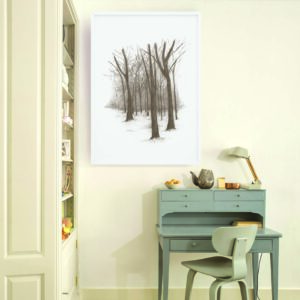 Druk obrazu "Zimowe drzewa" A4
